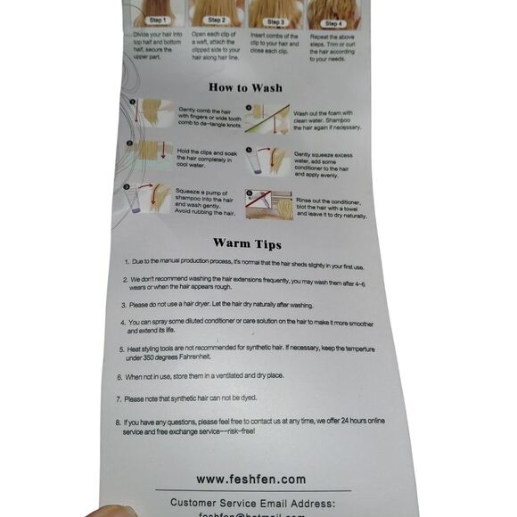 Elegant Ombre Brown and Blonde Hair Clip In Extensions. - Picture 5 of 6